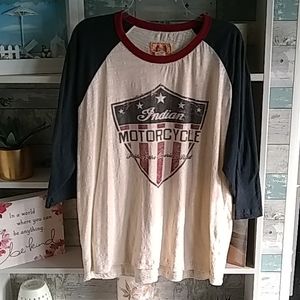 Indian motorcycle cropped sleeve tee